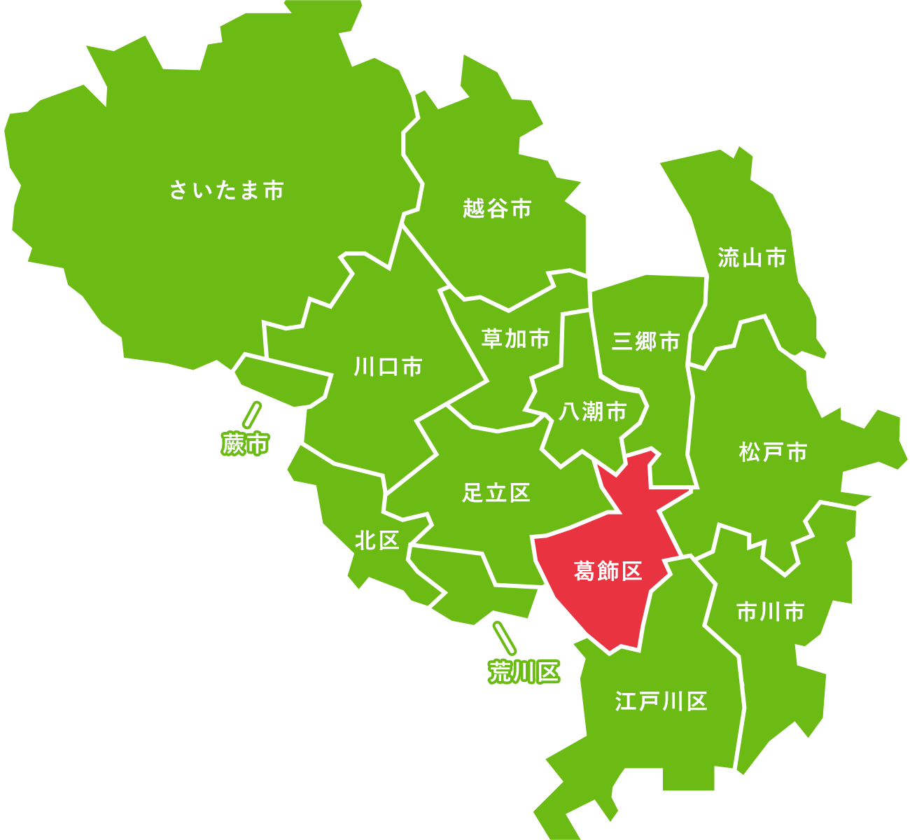 葛飾区の地図