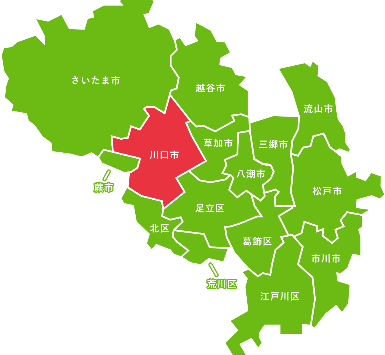 川口市の地図