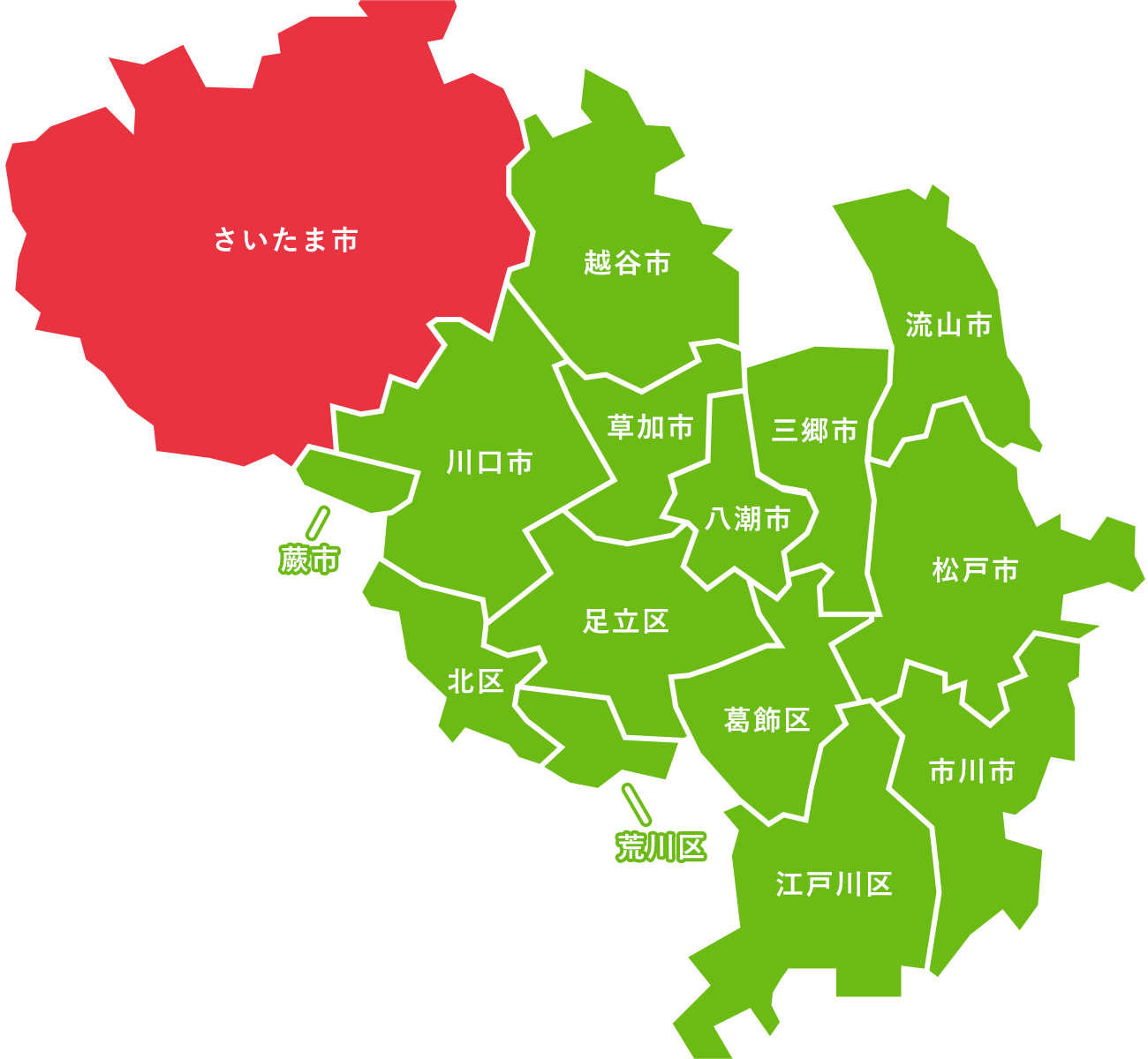 さいたま市の地図